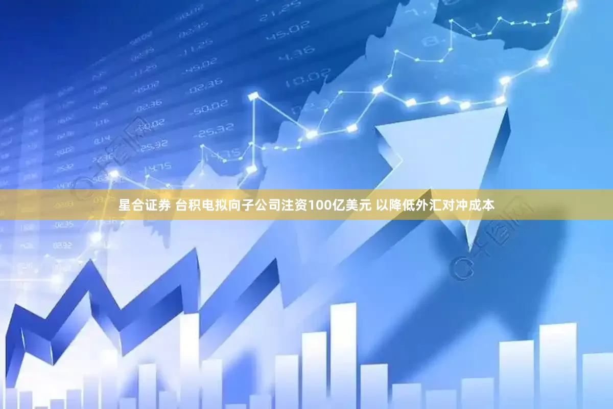 星合证券 台积电拟向子公司注资100亿美元 以降低外汇对冲成本